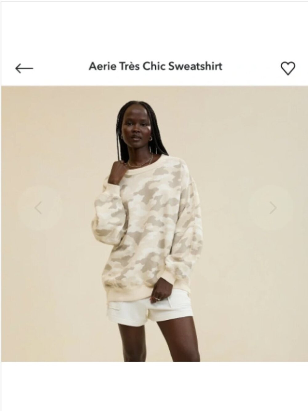 Aerie Très Chic Sweatshirt - Sandstone
